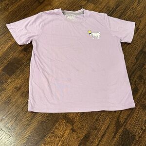 GOAT USA lavender T-Shirt with white GOAT on front